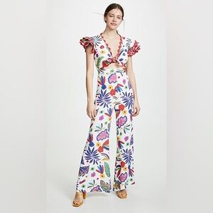 CELIAB Cutout Floral Artsy Jumpsuit Size Medium NWT